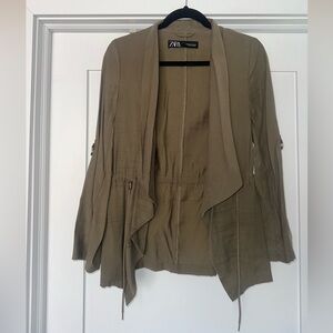 Zara XS Olive Green Lightweight Jacket/Blazer Women’s